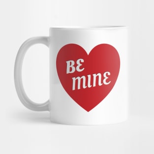 Be Mine Valentine Heart on White Mug